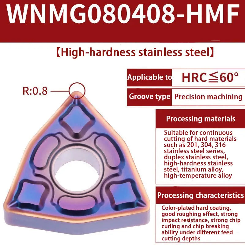 72-WNMG080404/08 Peach-shaped external turning tool head Shandong Denso Pricision Tools Co.,Ltd.